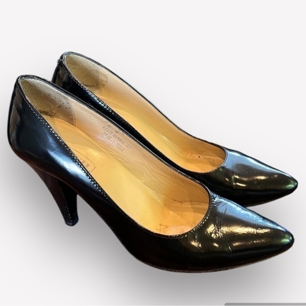 🍵🐠COACH Sheri Black Patent Leather Pumps Heels 6B